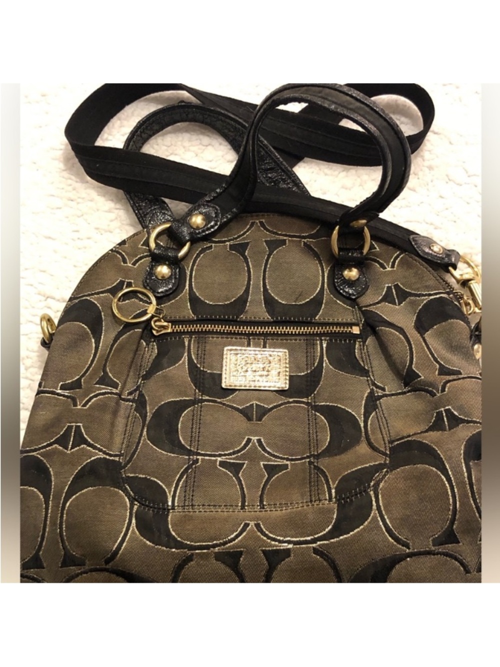 Coach Poppy Canvas Dome Crossbody Bag